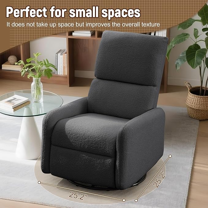 Korser 360° Rocking Chair, Nursery Rocker Chair