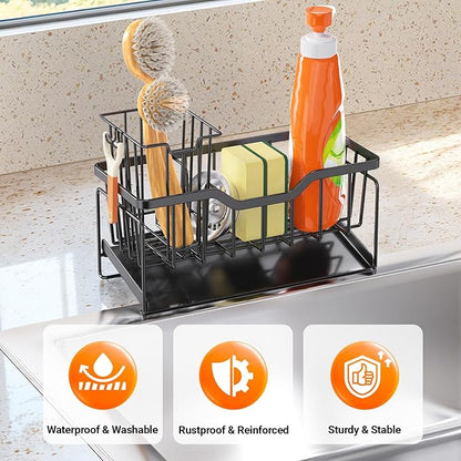 StorageRight Kitchen Sink Caddy Organizer, Rustproof Sponge Holder