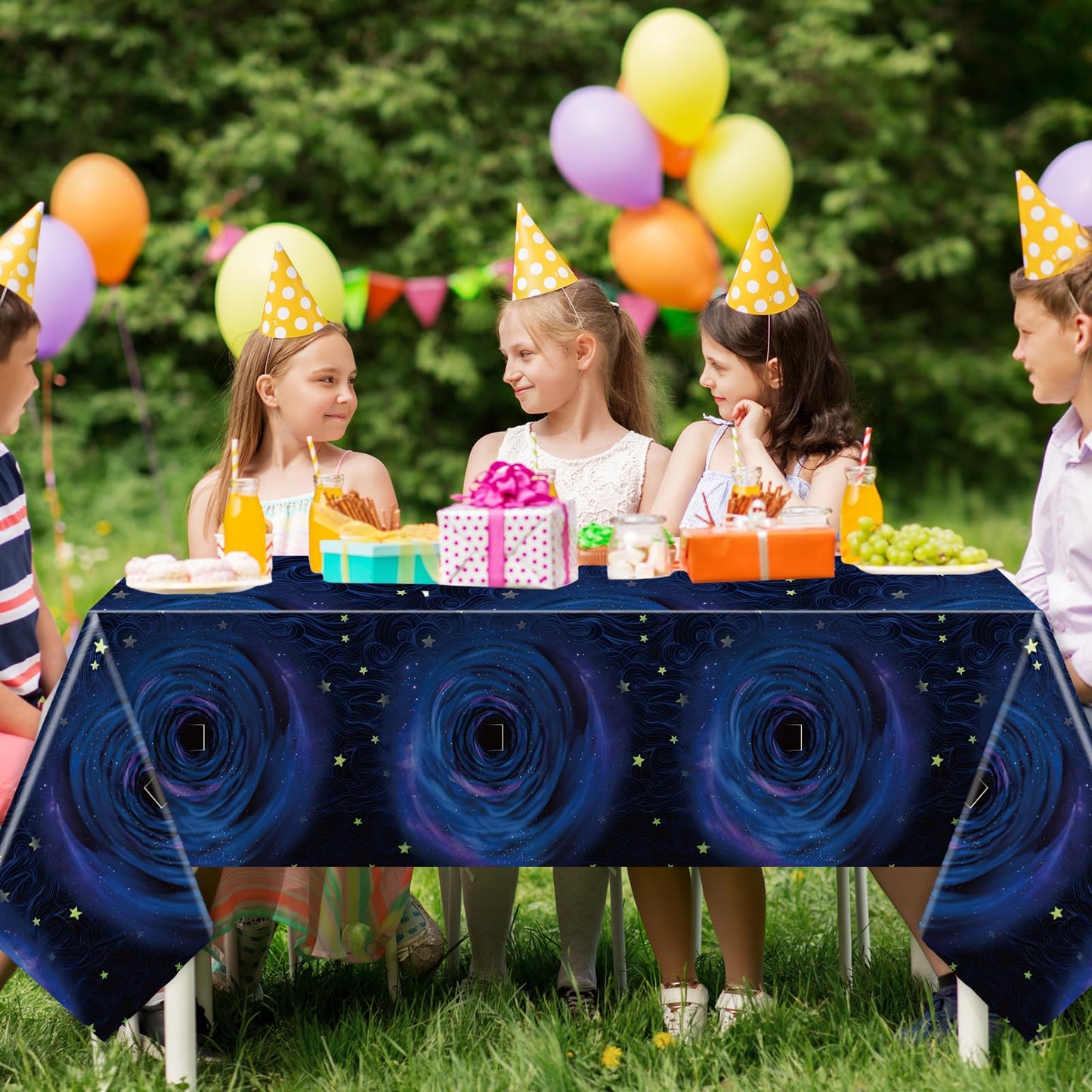 3 Pcs Button Eyes Tablecloths Button Party Decorations Samhain Plastic Table Cover Cartoon Movie Theme Fantasy Keyhole Disposable Rectangle Table Cloth for Witch Horror Birthday Supplies 108x54 Inch