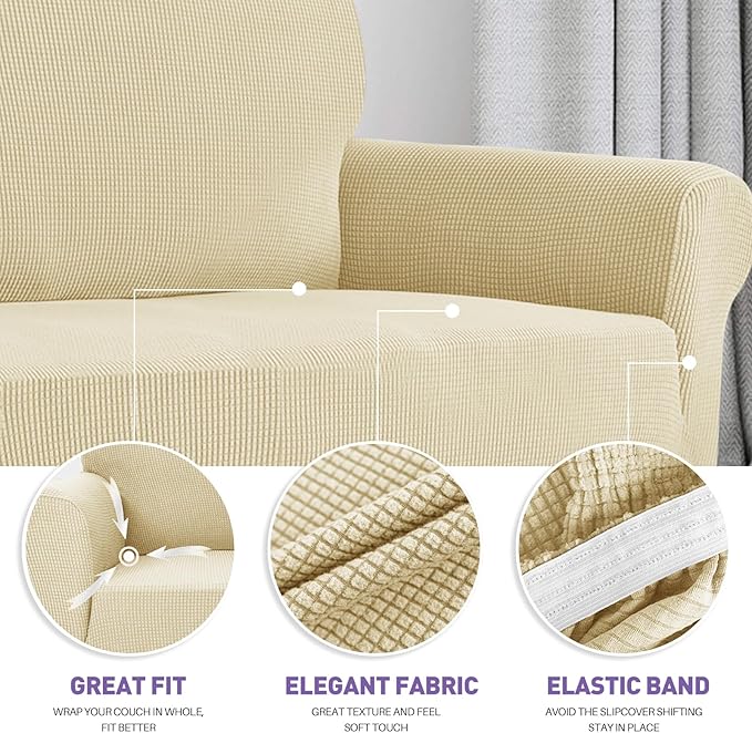 ZNSAYOTX Stretch Oversized Couch Cover Universal Sofa Covers