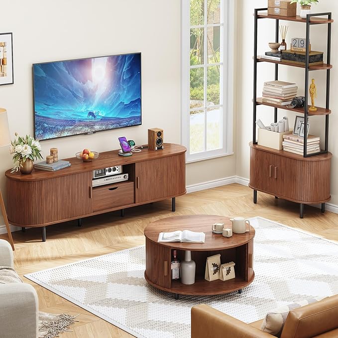 ONBRILL 69" TV Stand with Power Outlet