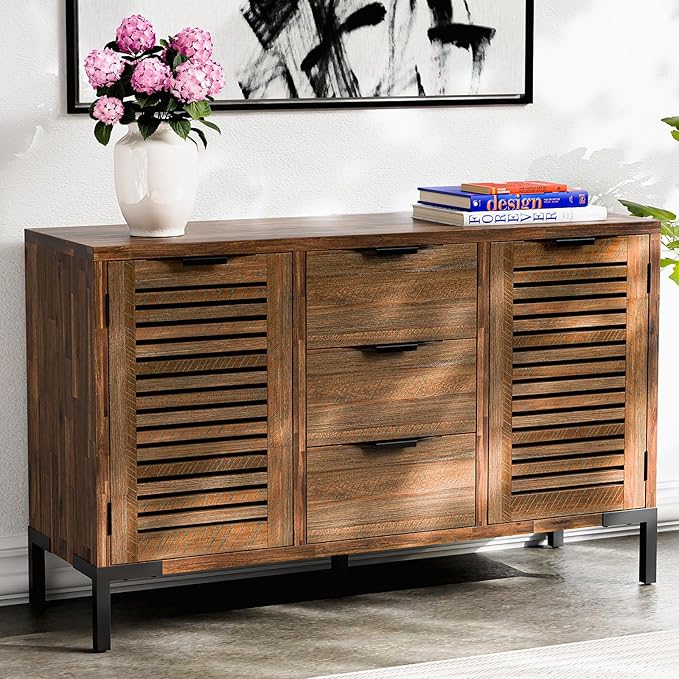 Bme Millie Premium Solid Wood Sideboard Storage Cabinet