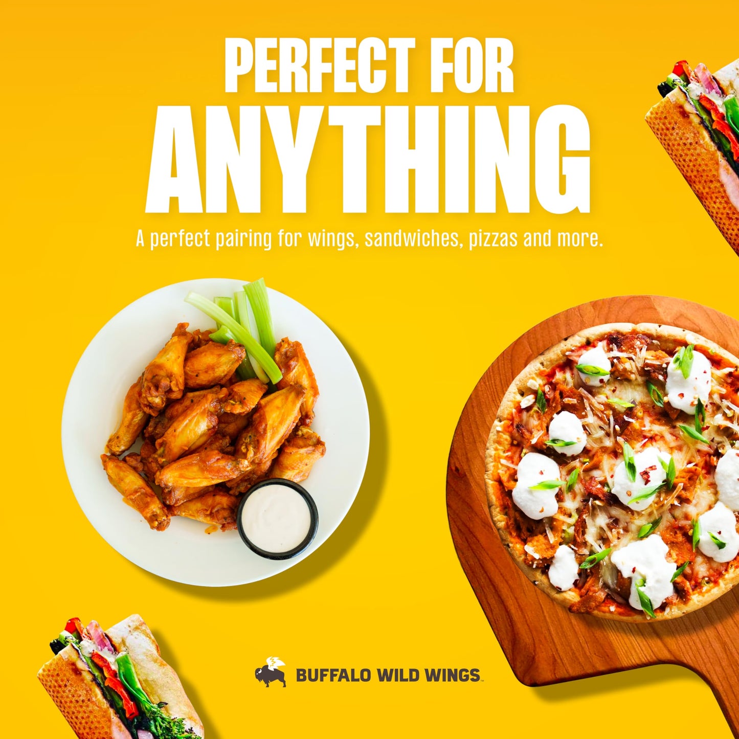 Buffalo Wild Wings Parmesan Garlic Sauce, 12 fl. oz., Perfect Dipping Sauce, Chicken Marinade, Chicken Parmesan Topping and Wing Seasoning, Made with Italian Herbs