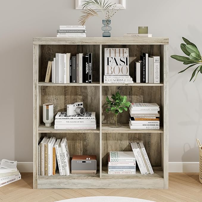 GarveeHome 6 Cube Storage Organizer, 53 Inch Tall Bookcase