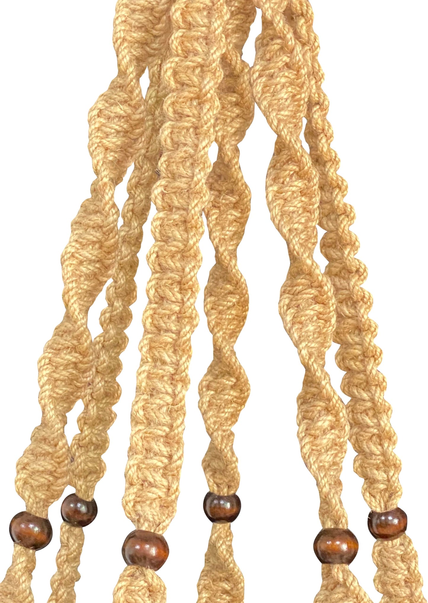 Plant Hanger Macrame Hemp Rope 6 Legs 51 Inches for Indoor Outdoor, Living Room, Kitchen, Deck, Patio, High and Low Ceiling with Size of 10-12 inches Without The Pot