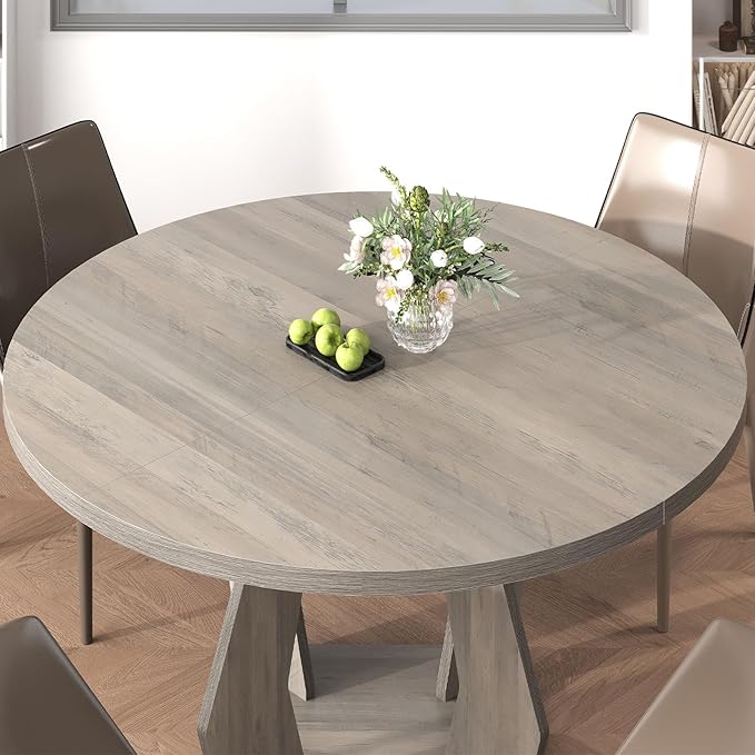 IBF Round Dining Table, Farmhouse Pedestal Dining Tables