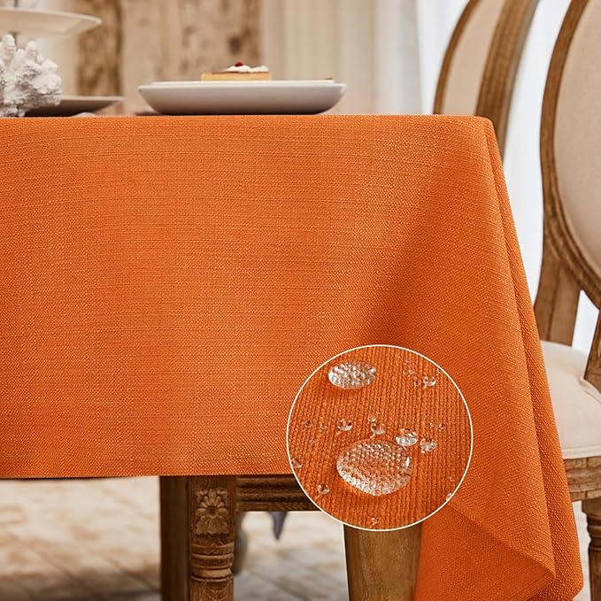 BALCONY & FALCON Rectangle Tablecloth Washable Wrinkle Resistant and Water
