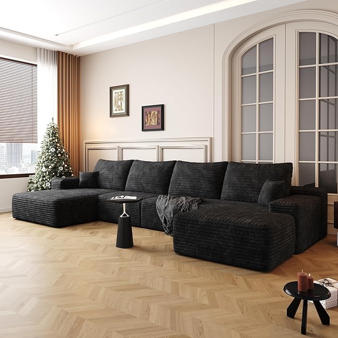 136" Sectional Couches for Living Room Cloud Couch Sofa