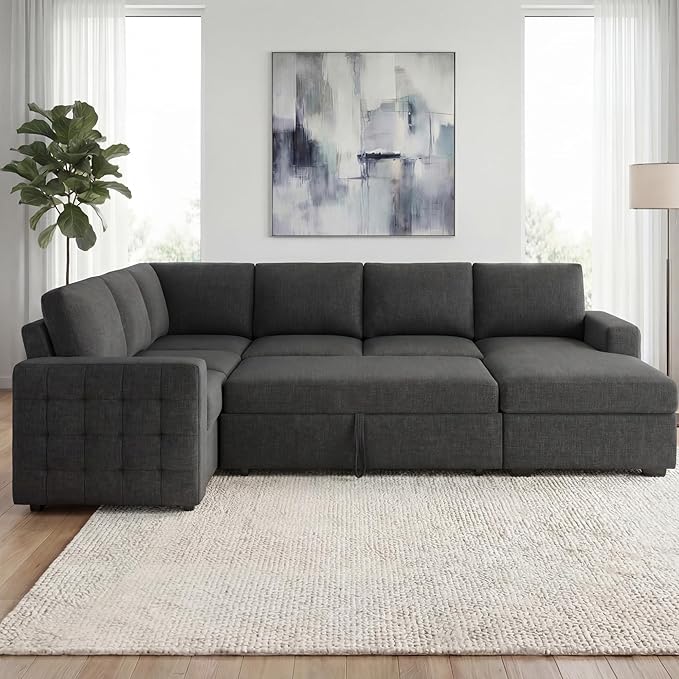 HONBAY Sectional Sleeper Sofa