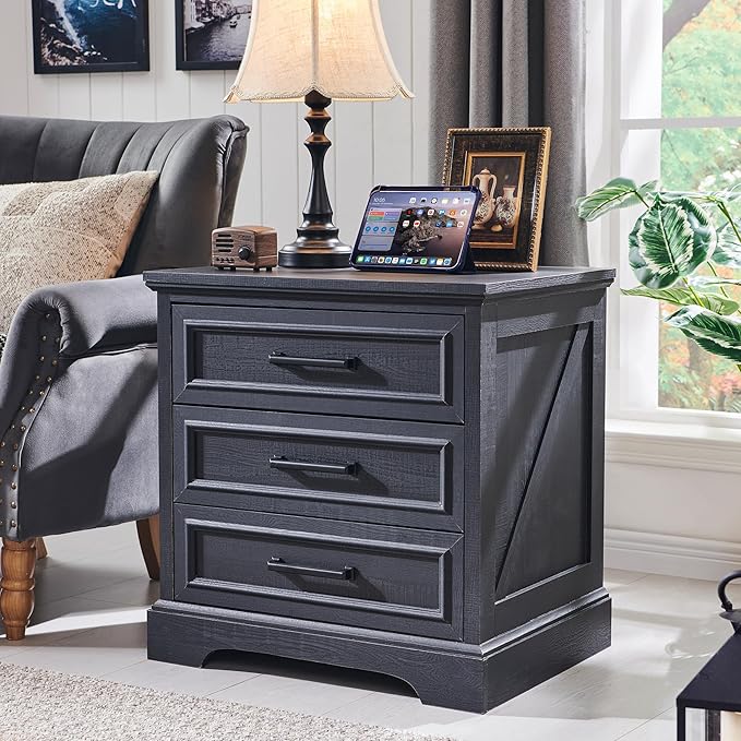 ACCOHOHO Farmhouse Nightstand
