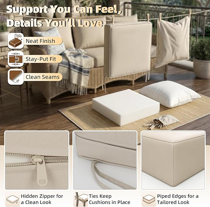 Outdoor Chaise Lounge Chair Cushion