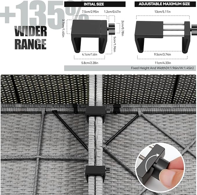 Blasoul Universal Heavy-Duty Outdoor Furniture Clips