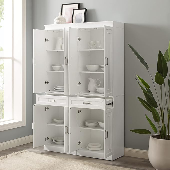 Crosley Furniture Stanton 2-Piece Pantry Storage Cabinet Set