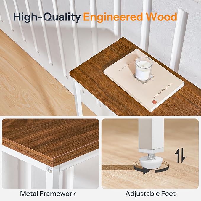 HOOBRO Narrow Console Table, 29.5" Small Entryway Table, Thin Sofa Table