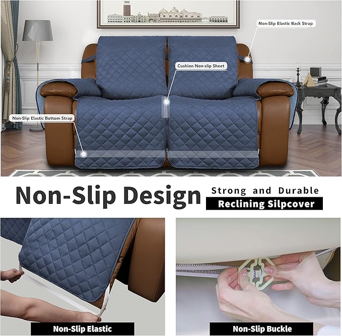 Easy-Going Loveseat Recliner Cover, Reversible Couch Cover