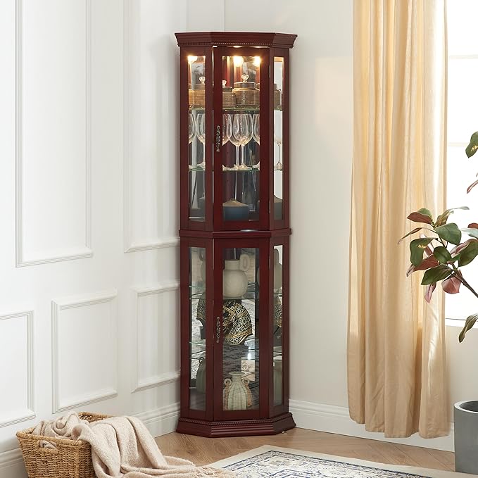 Glass Corner Display Cabinet