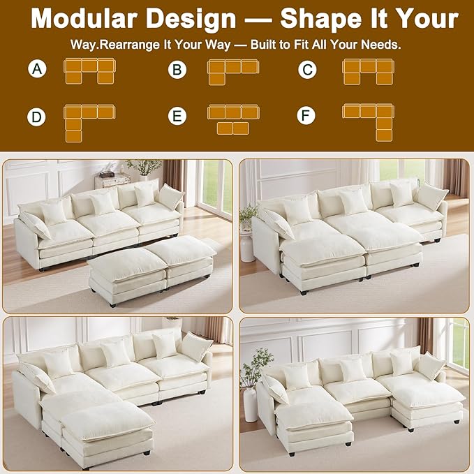 Expandable Modular Sectional Sofa