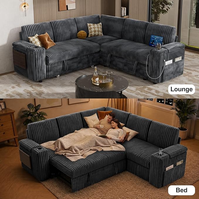 Vipbear 86" Modular Sectional Sleeper Sofa