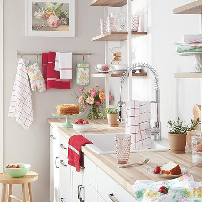 Martha Stewart Amber Floral Kitchen Towel Set 4-Pack