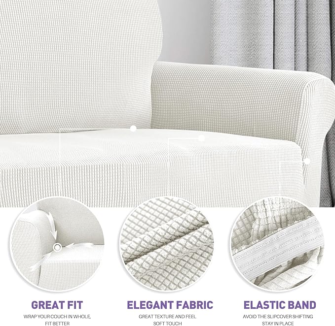 ZNSAYOTX Super Stretch Couch Cover Love Seat Sofa Covers