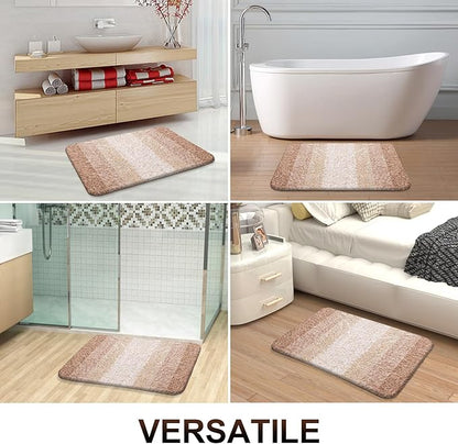 OLANLY Bathroom Runner Rugs Mat 59x17, Extra Soft Absorbent Microfiber Bath Rugs, Rubber Backing, Quick Dry, Washable Long Bath Mats for Bathroom Floor, Tub and Shower, Home Decor Accessories, Beige