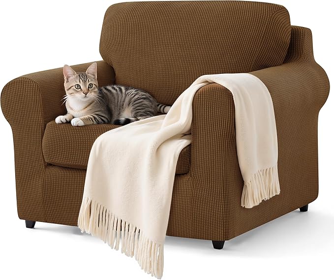 SUBRTEX 3 Pieces Stretch Sofa Slipcover Sets Couch Cover Sets Backrest Cushion