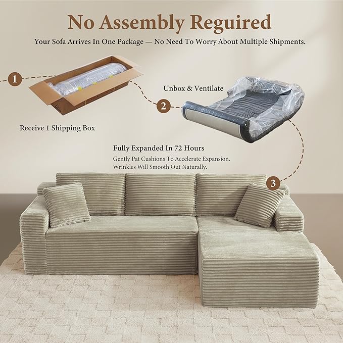 96" Sectional Couches for Living Room Cloud Couch Sofa