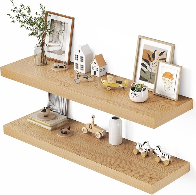 Dreamland 48" Floating Shelves for Wall, Wall-Mounted Shelves for Bedroom