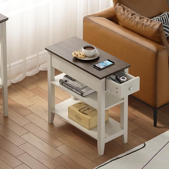 ChooChoo Side Table Living Room, Narrow End Table