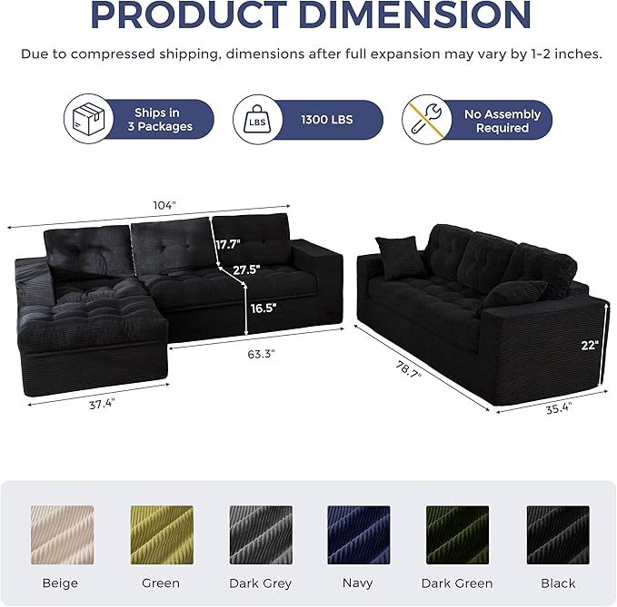 MAXYOYO Modular Sectional Sofa