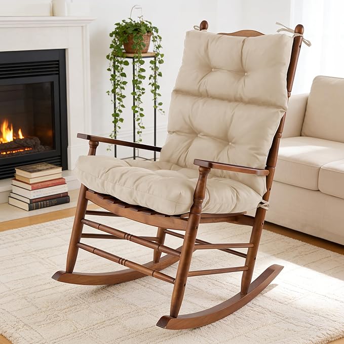Rocking Chair Cushion, Waterproof and Fade-Resistant Adirondack Rocker Cushions