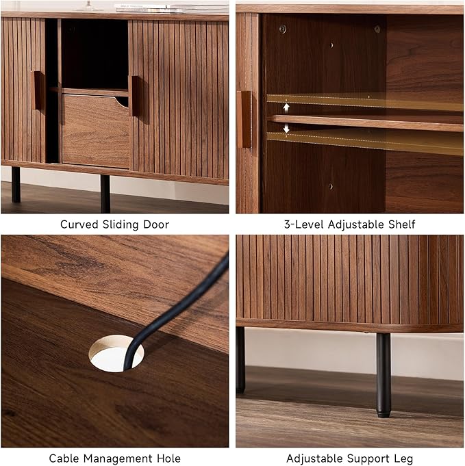 ONBRILL 69" TV Stand with Power Outlet