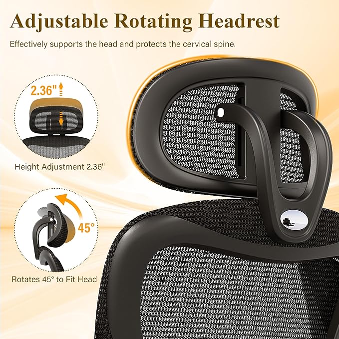 SUNNOW Ergonomic Office Chair, Comfy Mesh Desk Chair, High Back Computer Gaming