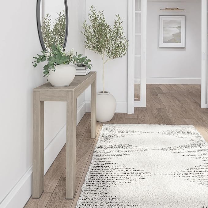 Plank+Beam Modern 46 Inch Console Table, Solid Pine Wood Entryway Table