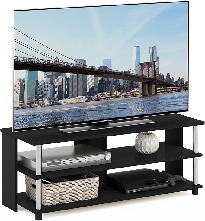 Furinno Sully TV Stand, 3-Tier Rectangular Entertainment Center
