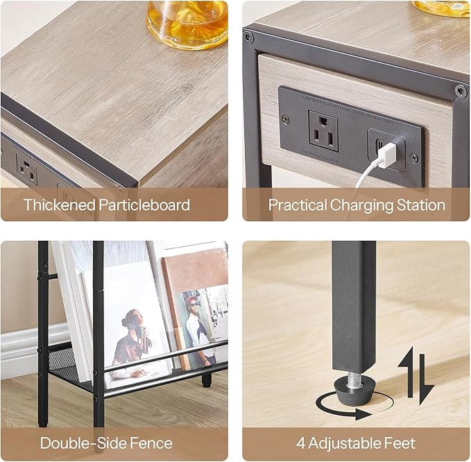 HOOBRO 15.7" Narrow Console Table
