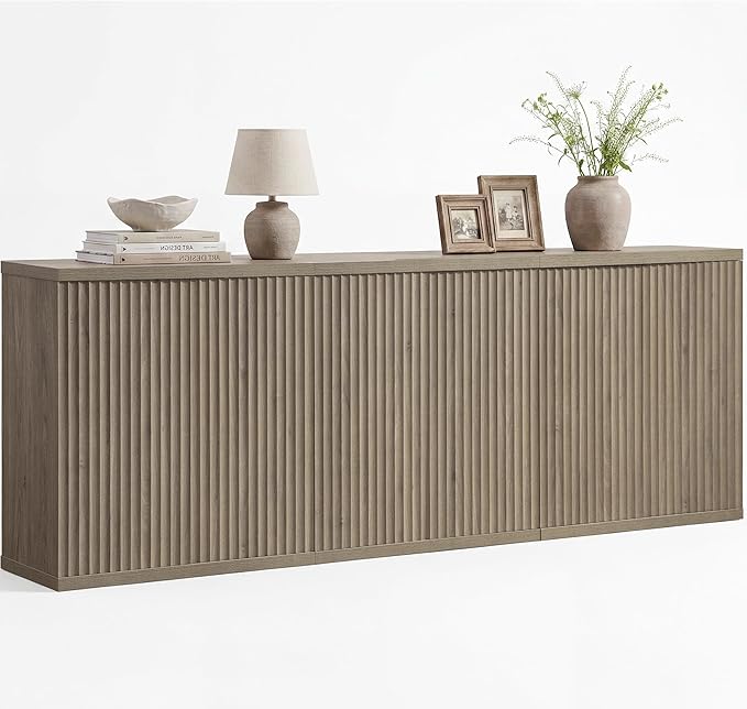 SICOTAS Buffet Cabinet with Storage Accent Sideboard Modern Credenza with Doors