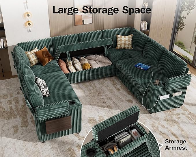 Vipbear 111" Modular Sectional Sleeper Sofa