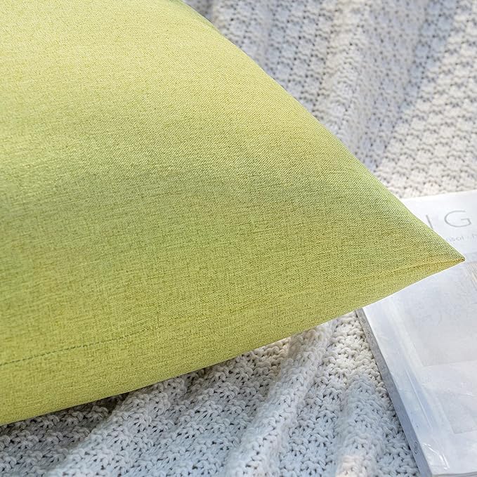 MIULEE Pack of 2 Decorative Outdoor Solid Waterproof Throw Pillow Covers Spring