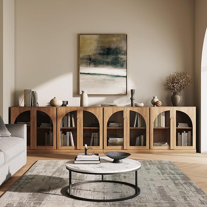 BELLEZE Bijou Set of 4 Wall-to-Wall Storage Cabinets