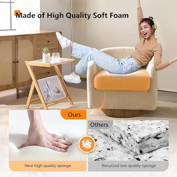 VINGLI 360°Swivel Accent Chair