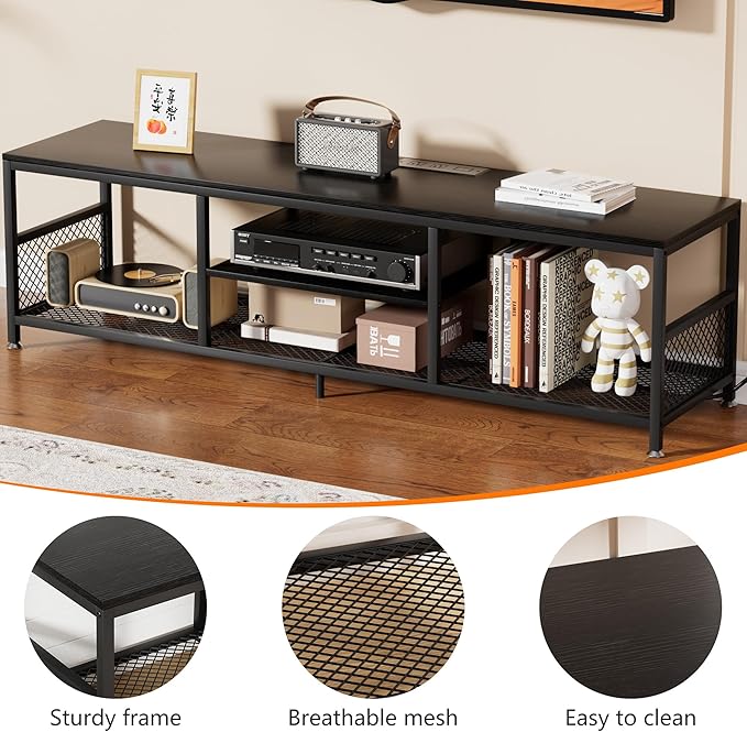 VECELO TV Stand with Power Outlets