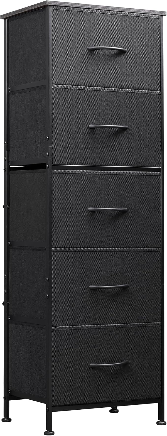 WLIVE Fabric Dresser, 5-Drawer Tall Dresser