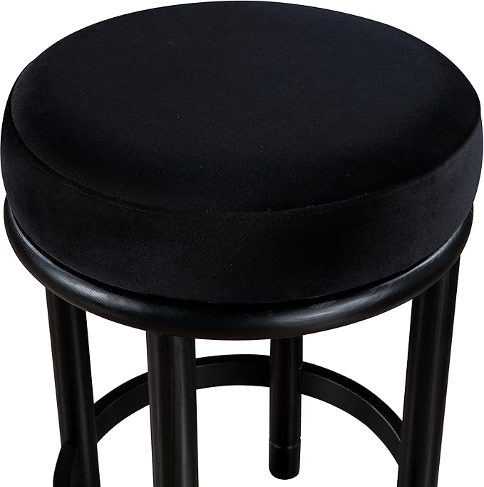 Meridian Furniture 977Black-C Monette Collection Art Deco Counter Stool