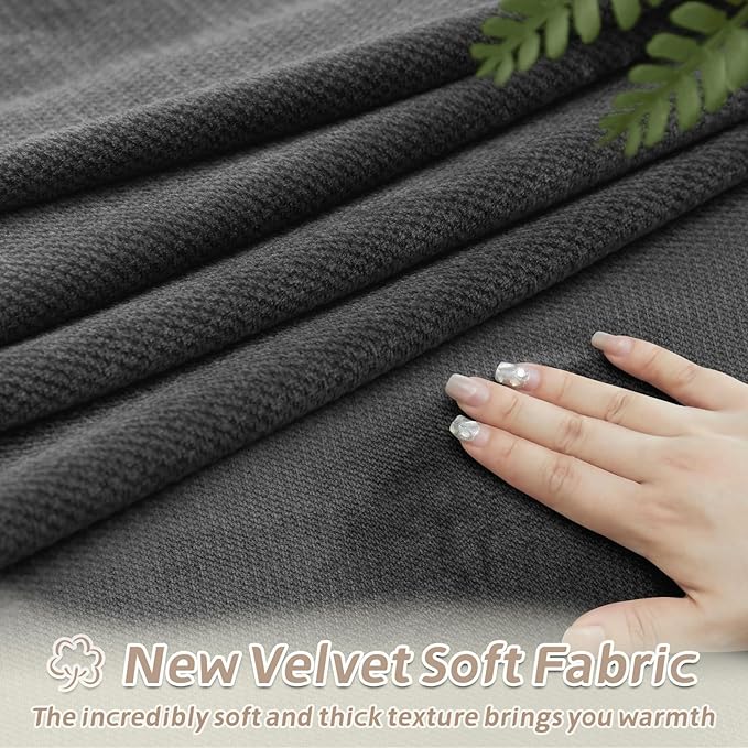 Arfntevss Sectional Recliner Couch Covers Velvet Washable Corner Sectional Sofa