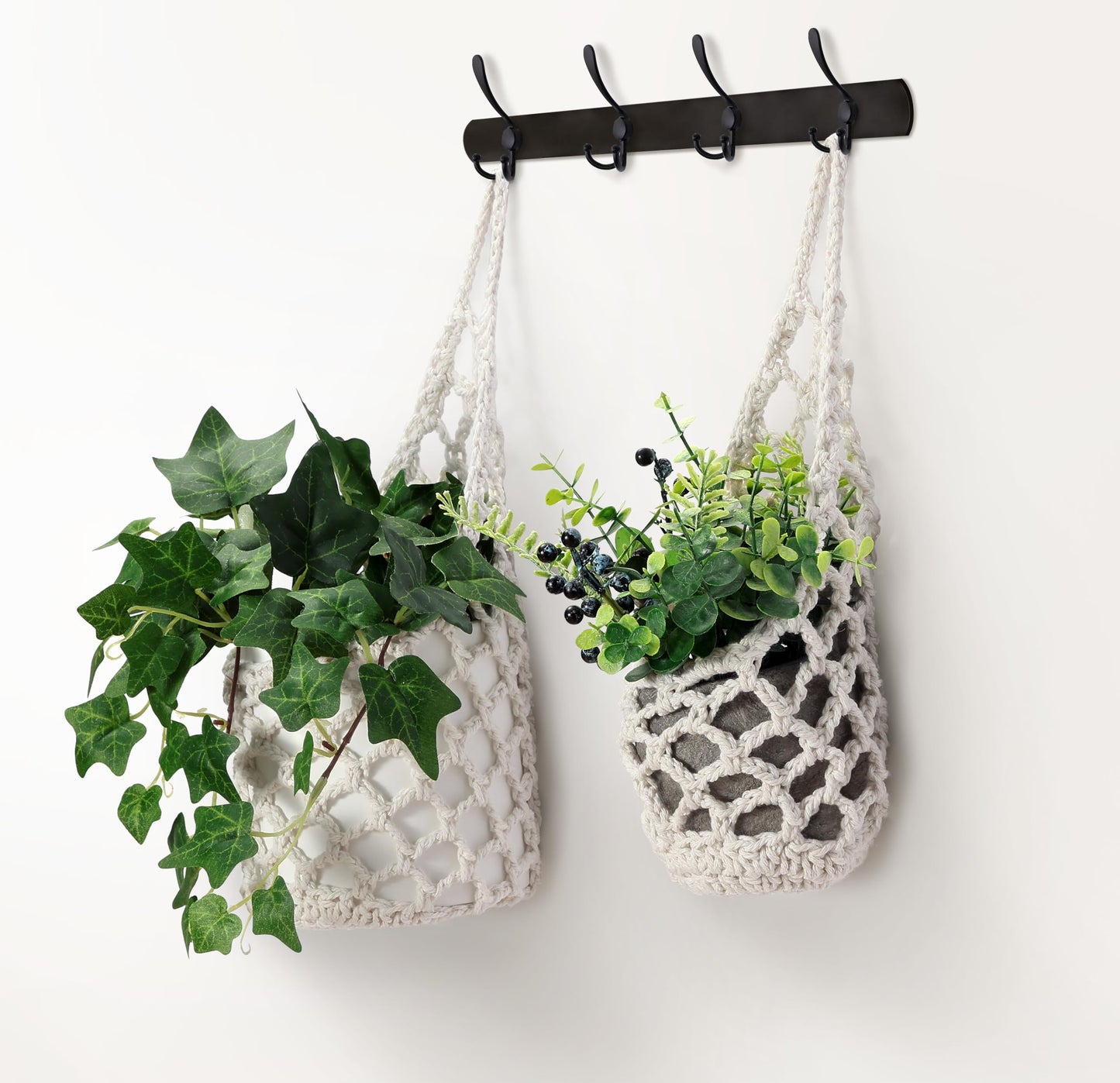 Shineloha 3 Packs Hanging Planters for Indoor Plants up to 4 in., Wall Plant Holder | Plant Hanger Indoor, Wall Planters for Indoor Plants, Hanging Plant (3PK, for 4 inch Pot)