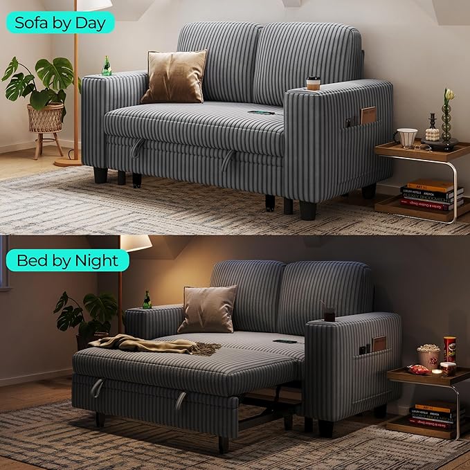 LINSY HOME Sectional Sleeper Sofa Pull Out Couches