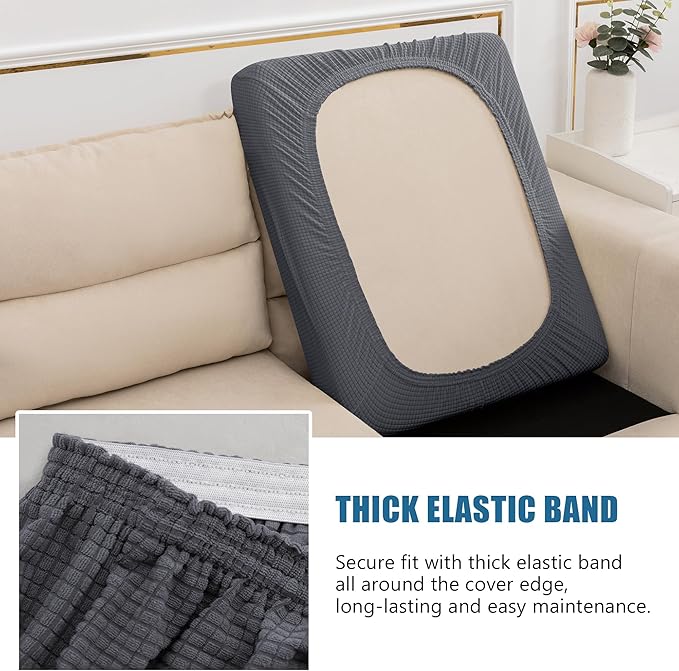 Water Repellent Single Seat Cushion Cover, Stretch Separete Backrest Cover