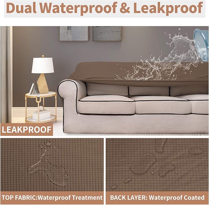 Easy-Going 100% Waterproof Chair Couch Cover, Dual Waterproof Sofa Cover