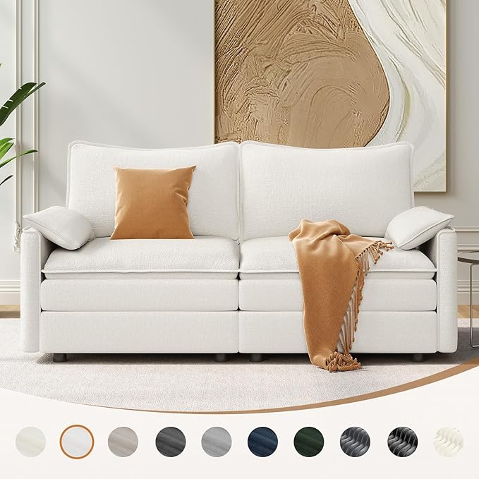 Vesgantti 74" Loveseat Sofa for Living Room, Comfy Cloud Couch Deep Seat